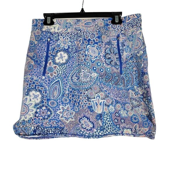 T by Talbots Women's Floral Vibrant Golf, Active Wear Stretch Skort Size L - Picture 1 of 12